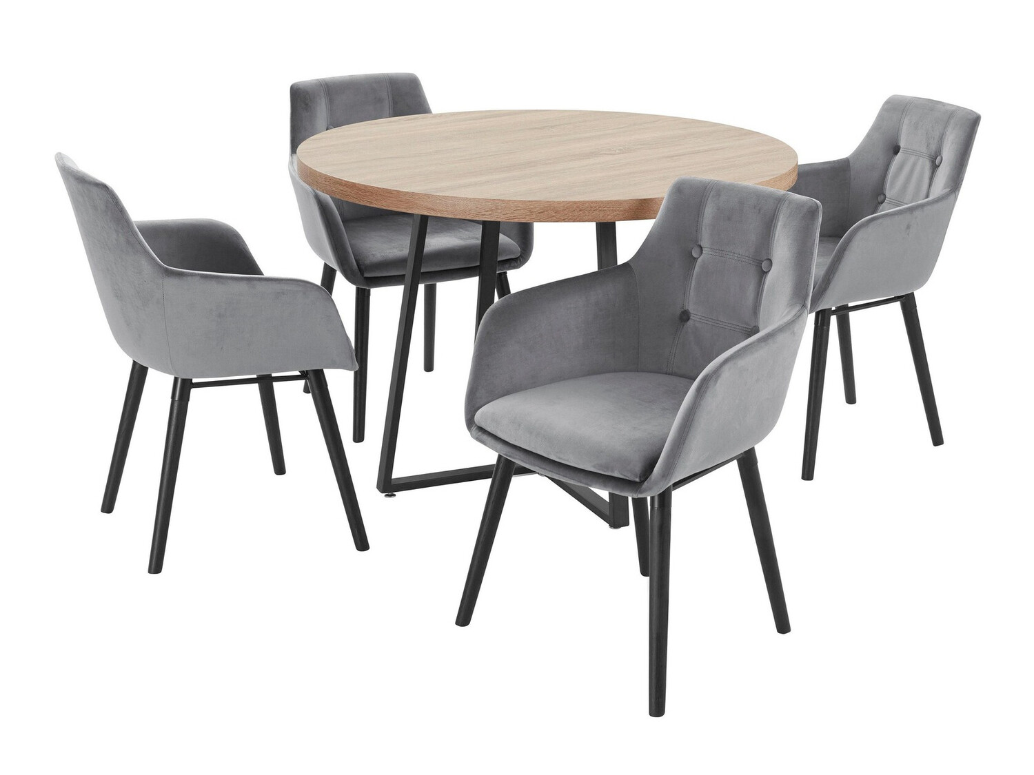 Étkezőgarnitúra Tulsa 593 (Szürke)