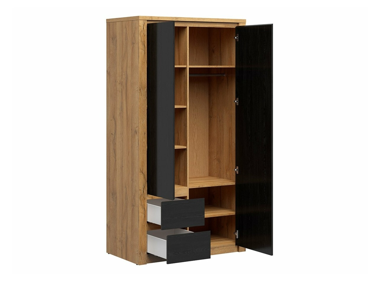 Gardróbszekrény Boston 646 (Tölgy + Fekete tölgy)