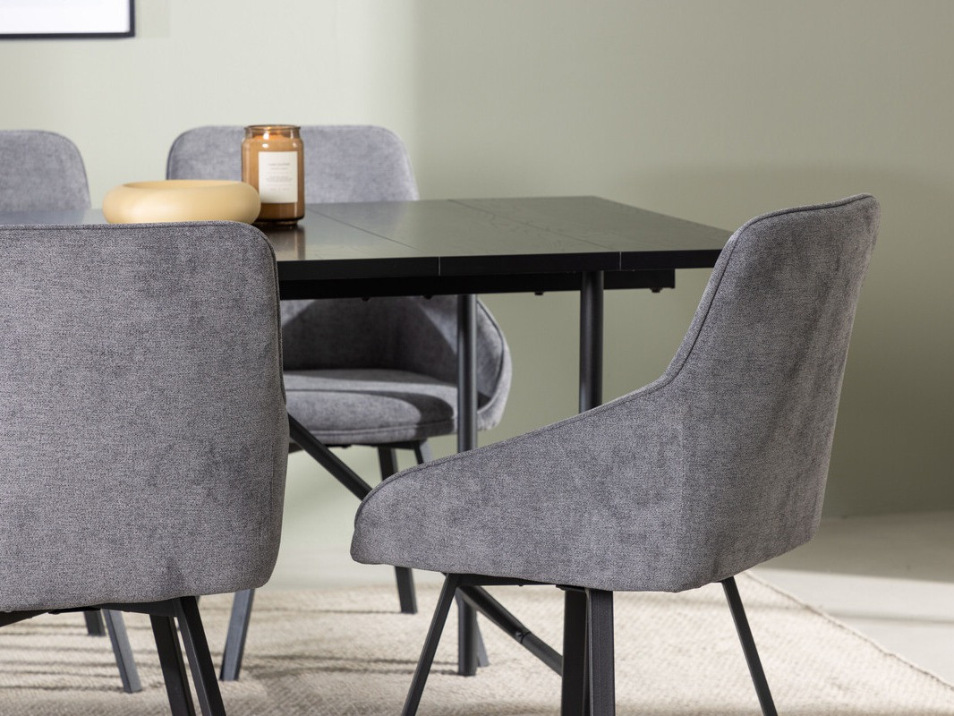 Étkezőgarnitúra Dallas 3963 (Szürke + Fekete)