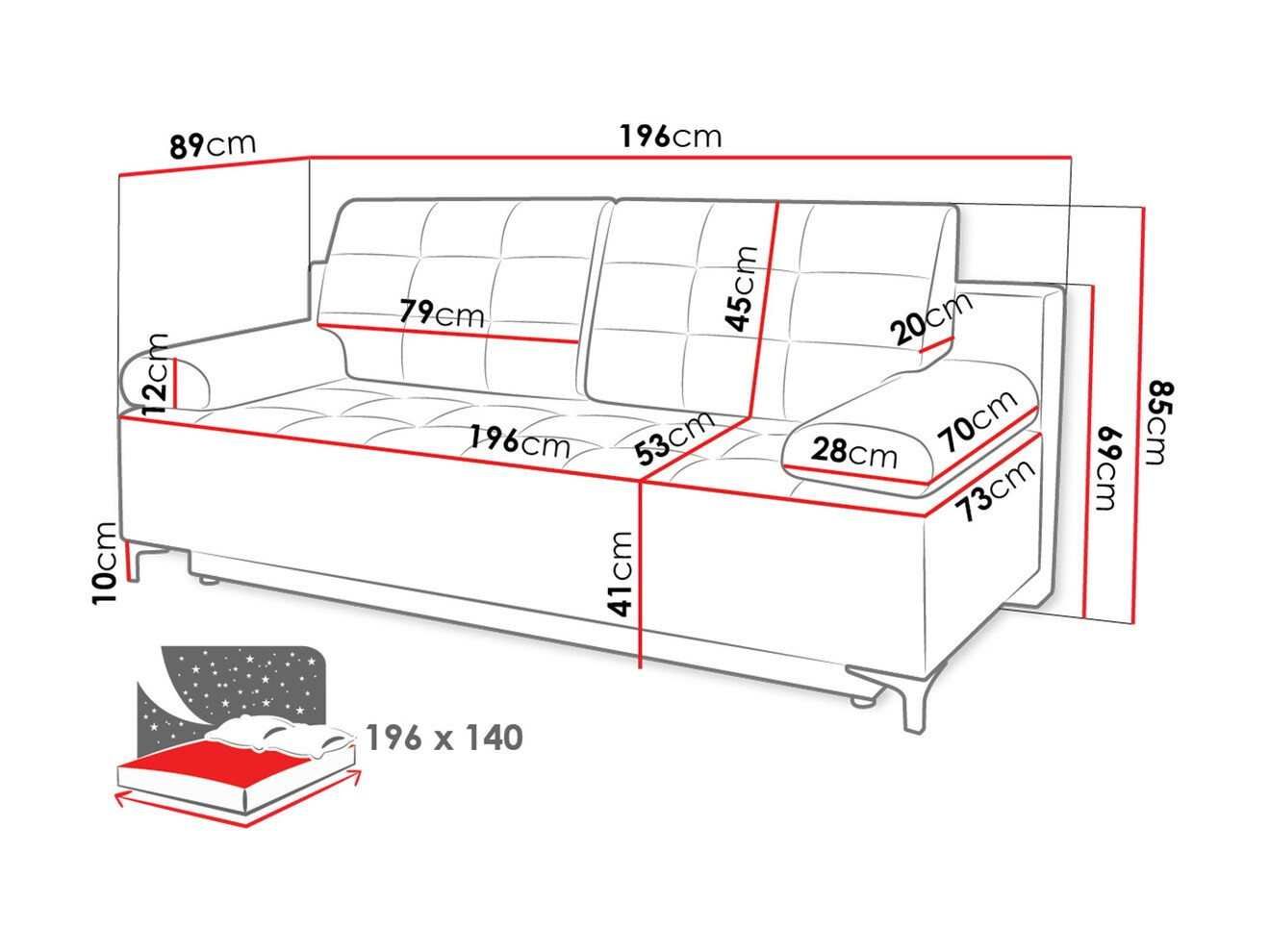 Kanapéágy Independence 100 (Ikar 08)