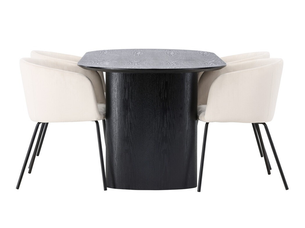 Étkezőgarnitúra Dallas 3992 (Fekete)