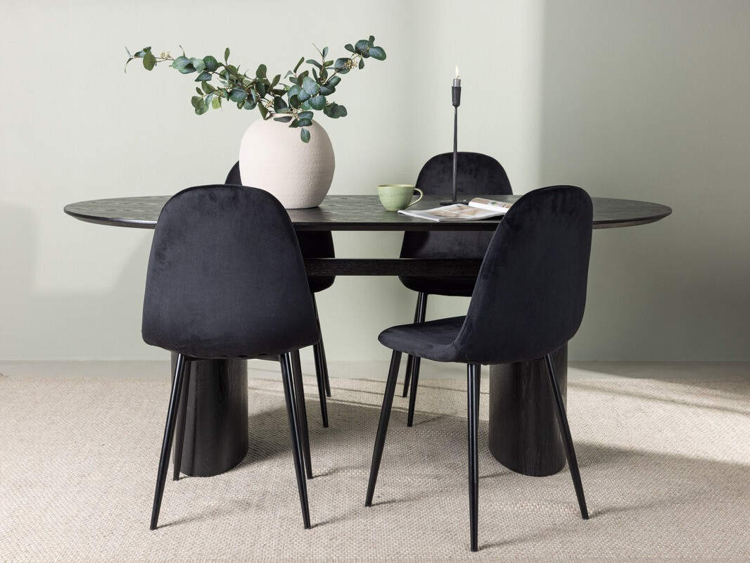 Étkezőgarnitúra Dallas 3998 (Fekete)