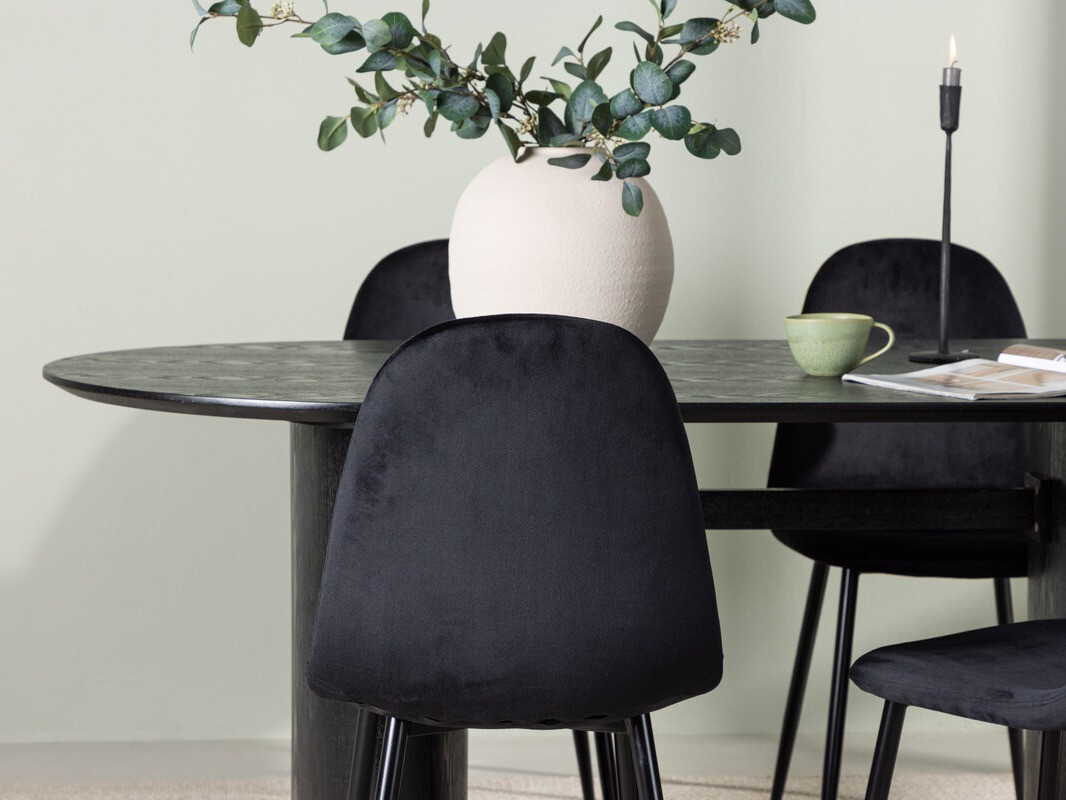 Étkezőgarnitúra Dallas 3998 (Fekete)