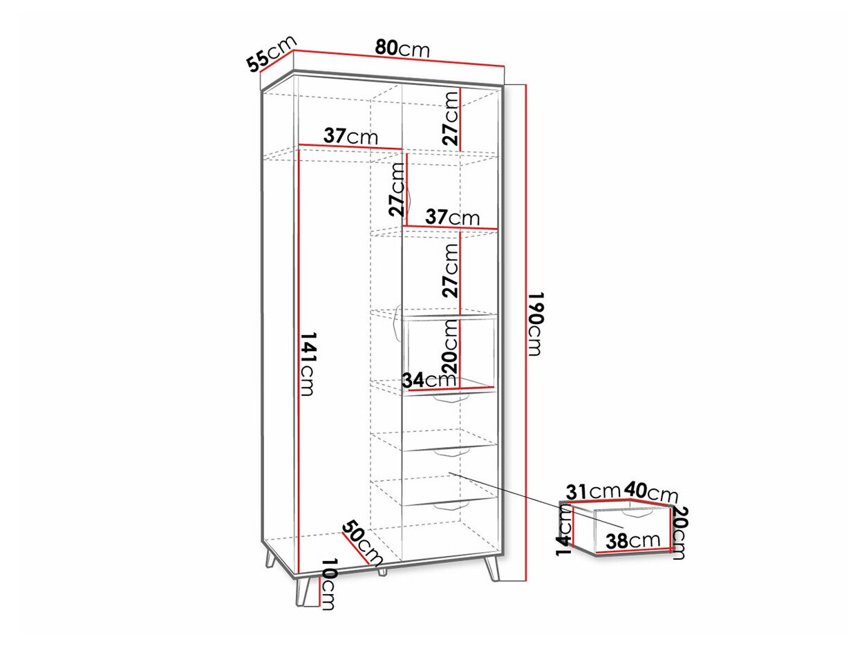 Gardróbszekrény Domvera 101