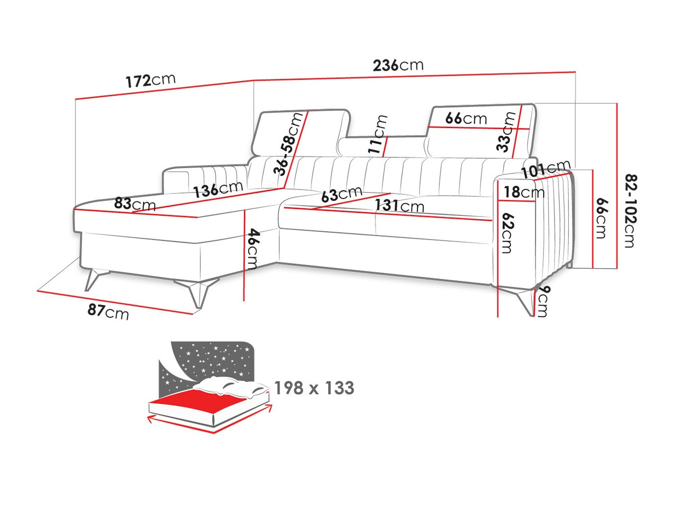 Sarokkanapé Columbus 191 (Poso 22)