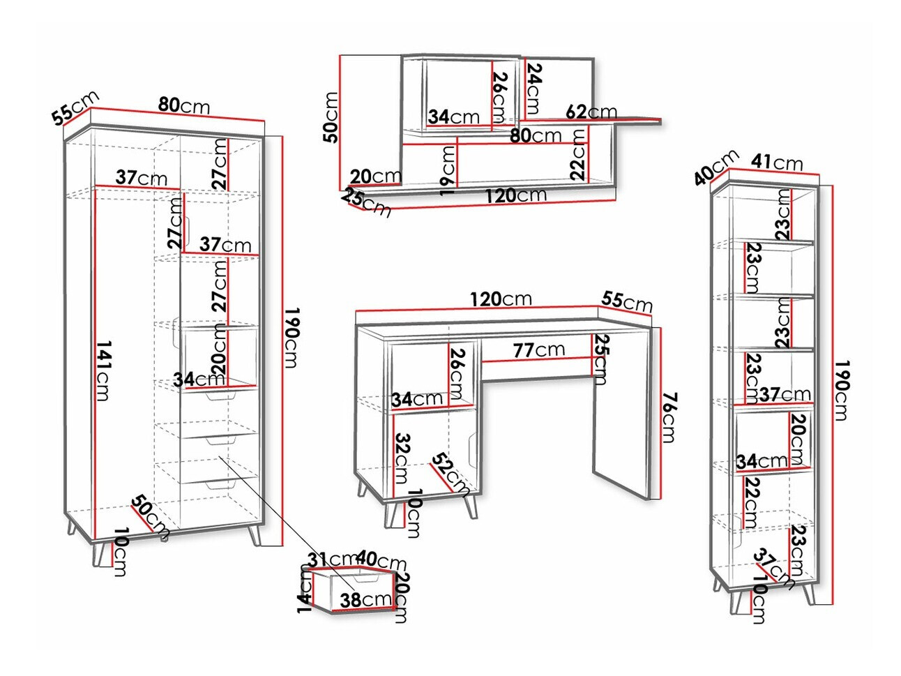Gyerekszoba garnitúra Domvera 119