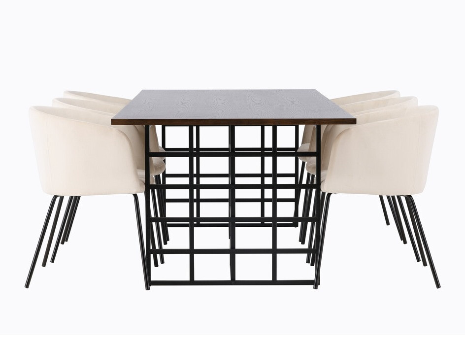 Étkezőgarnitúra Dallas 4041 (Barna + Fekete)