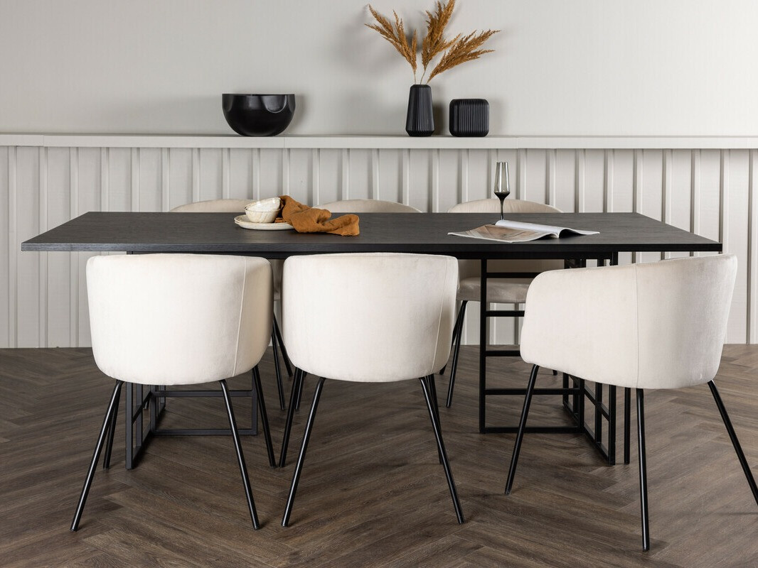 Étkezőgarnitúra Dallas 4041 (Fekete)