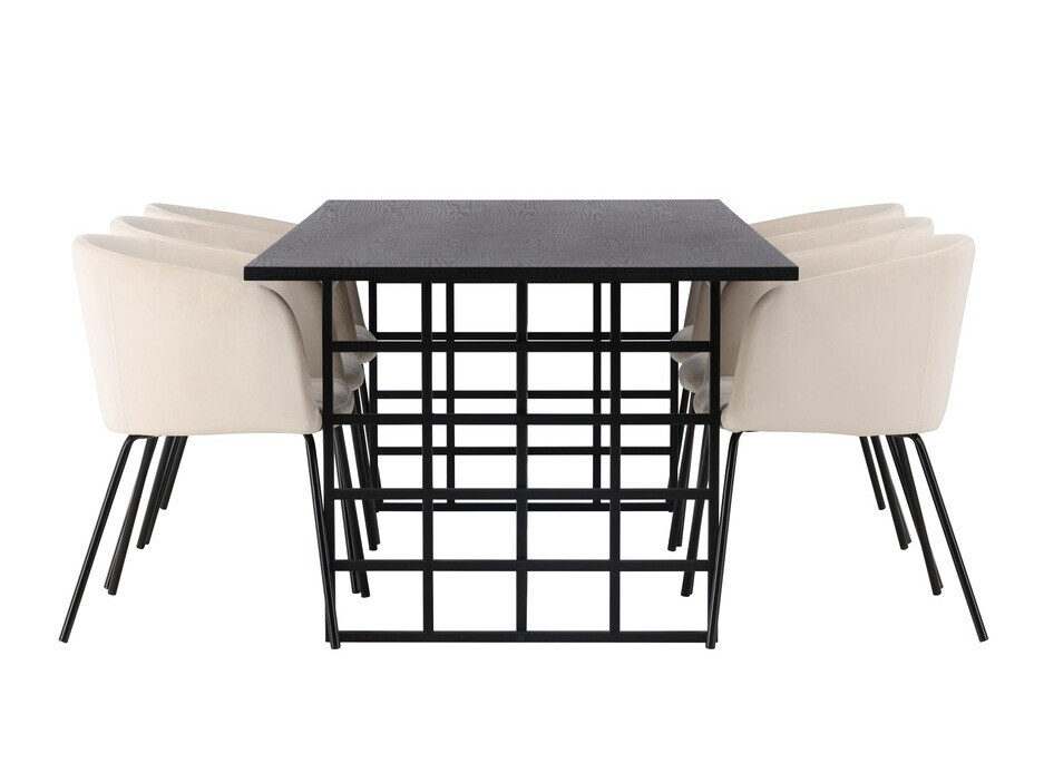 Étkezőgarnitúra Dallas 4041 (Fekete)