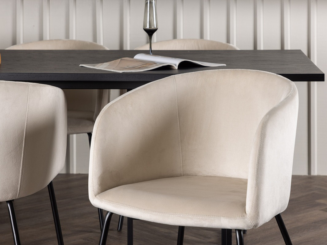 Étkezőgarnitúra Dallas 4041 (Fekete)