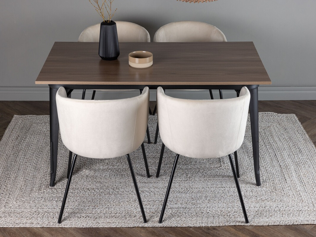 Étkezőgarnitúra Dallas 4044 (Krém + Fekete)