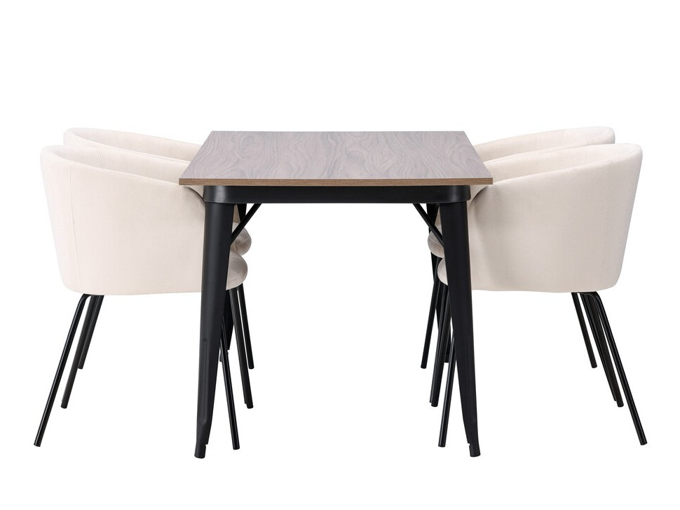 Étkezőgarnitúra Dallas 4044 (Krém + Fekete)