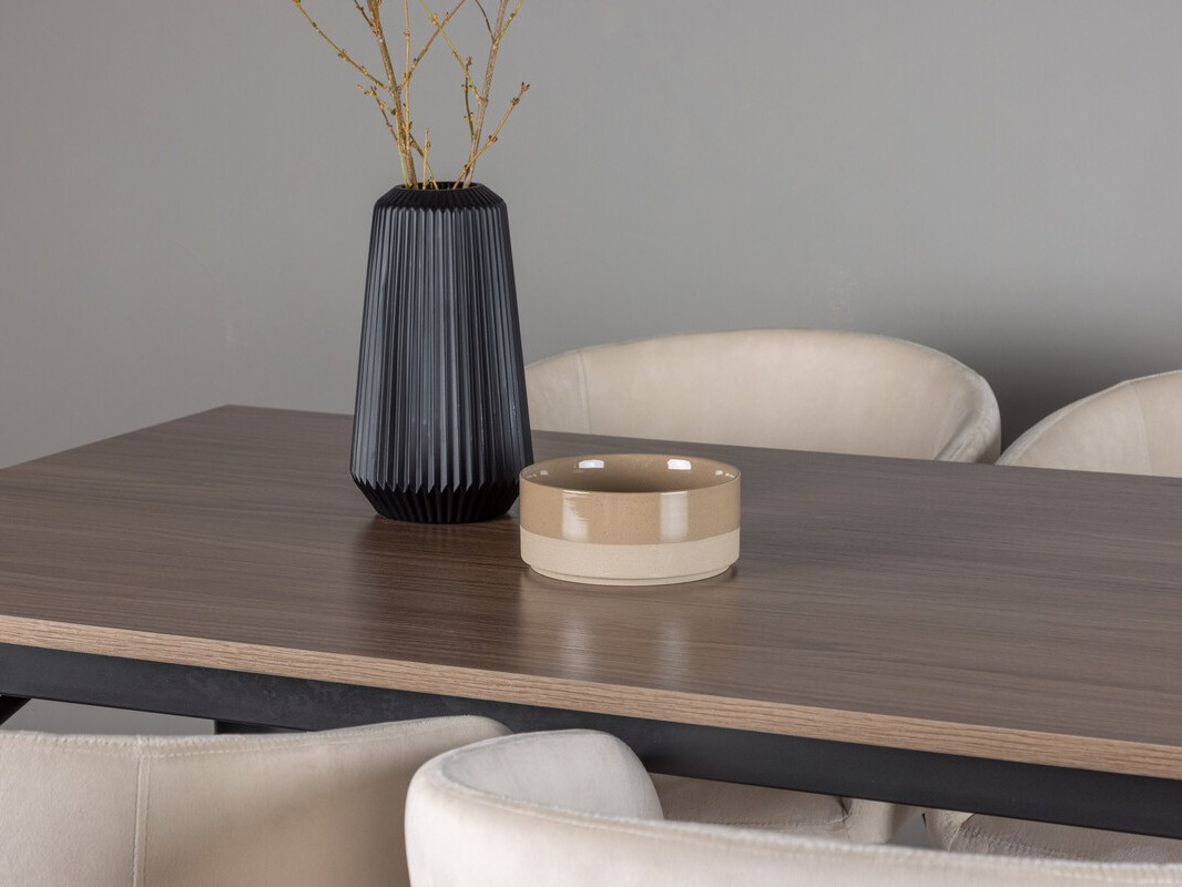 Étkezőgarnitúra Dallas 4044 (Krém + Fekete)