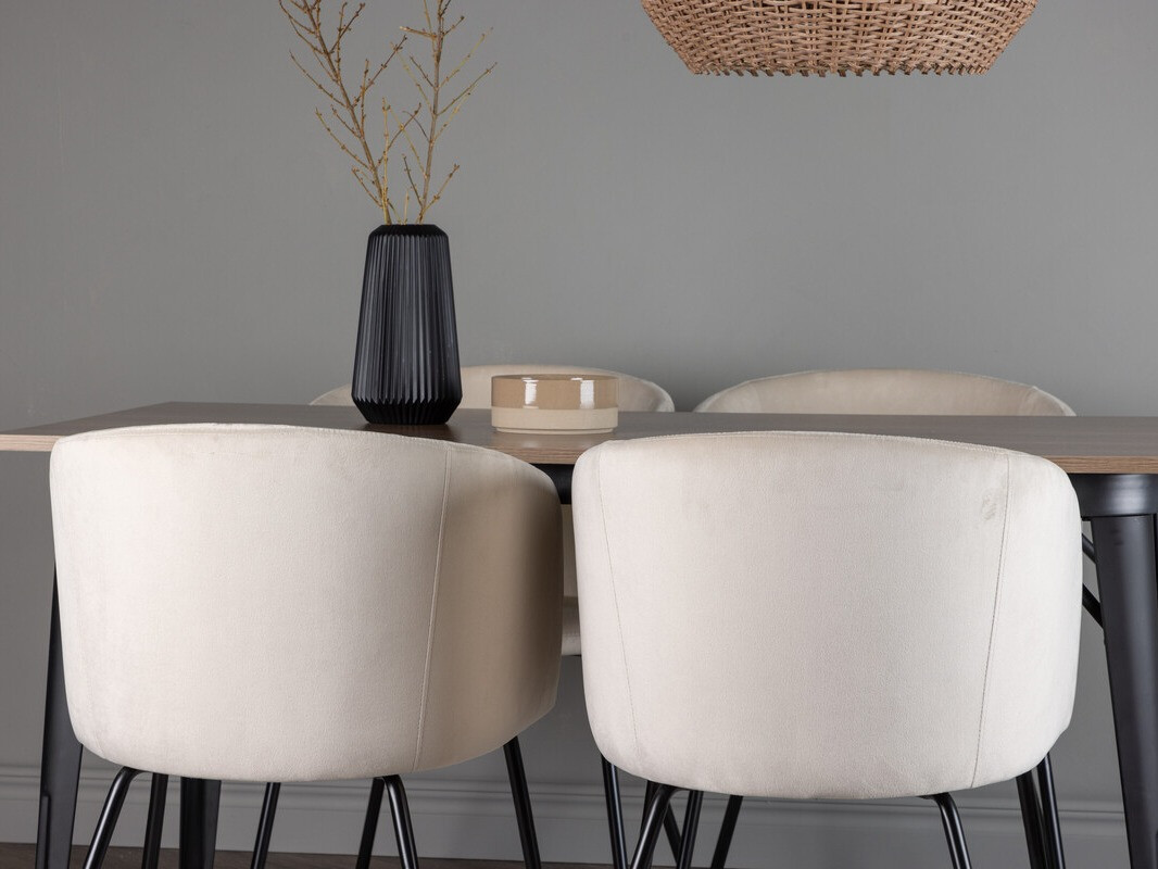 Étkezőgarnitúra Dallas 4044 (Krém + Fekete)