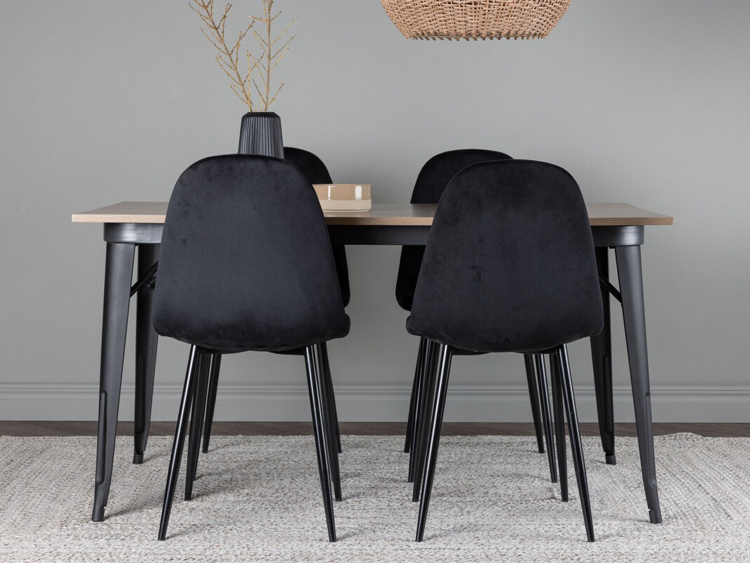 Étkezőgarnitúra Dallas 4046 (Fekete)