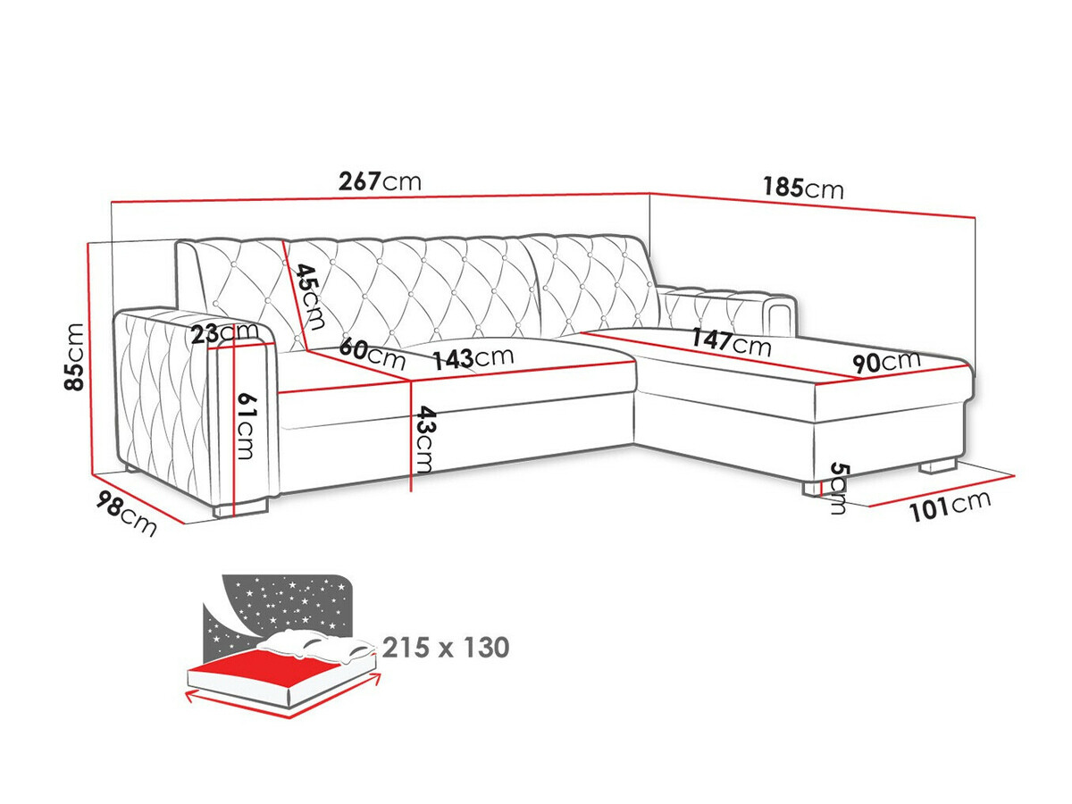 Sarokkanapé Columbus 203 (Kronos 22)