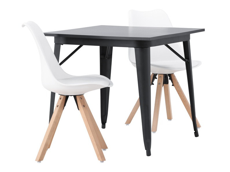 Étkezőgarnitúra Dallas 4050 (Fehér + Világos fa)