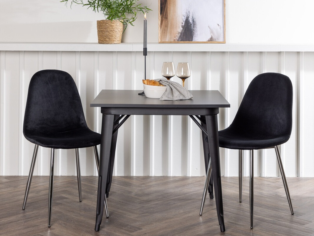 Étkezőgarnitúra Dallas 4051 (Fekete + Ezüst)