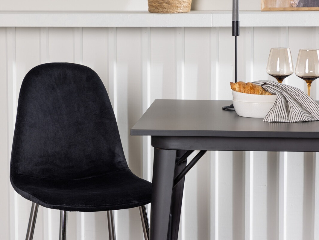 Étkezőgarnitúra Dallas 4051 (Fekete + Ezüst)