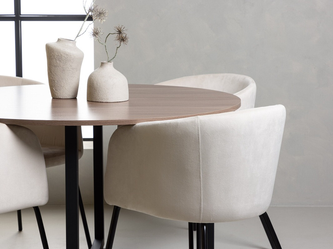 Étkezőgarnitúra Dallas 4052 (Krém + Fekete)