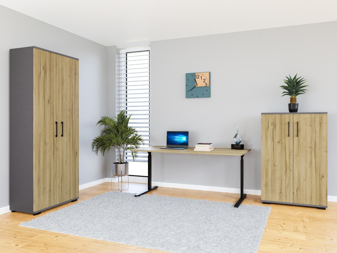 Otthoni iroda készlet Lartesi 114 (Grafit + Grandson tölgy)