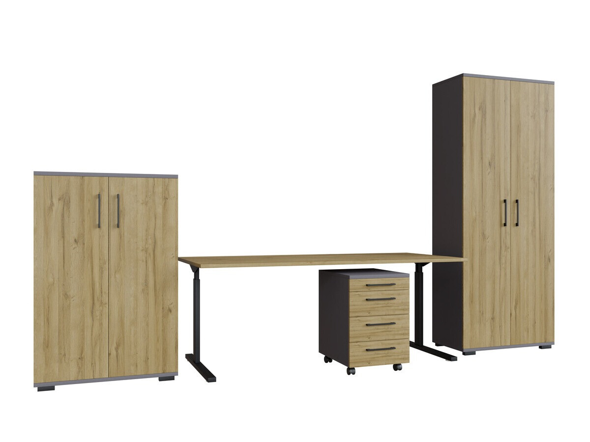 Otthoni iroda készlet Lartesi 114 (Grafit + Grandson tölgy)