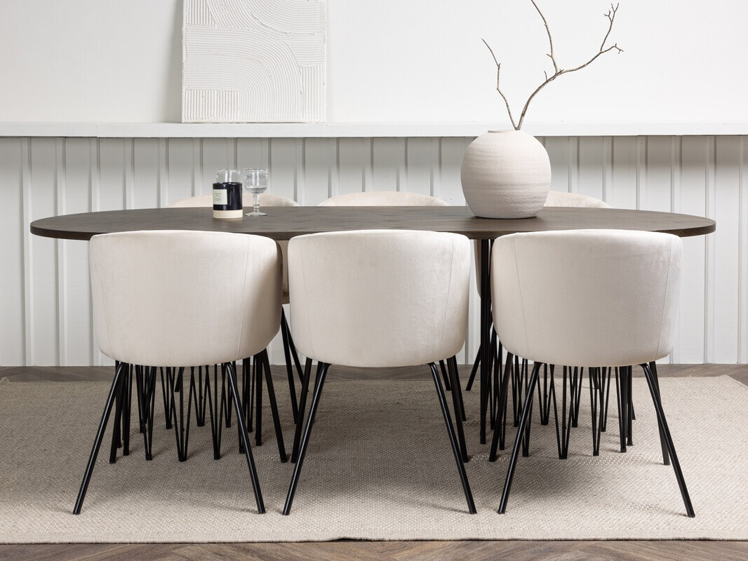 Étkezőgarnitúra Dallas 4063 (Krém + Fekete)