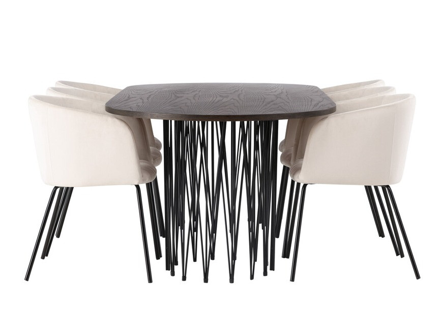 Étkezőgarnitúra Dallas 4063 (Krém + Fekete)