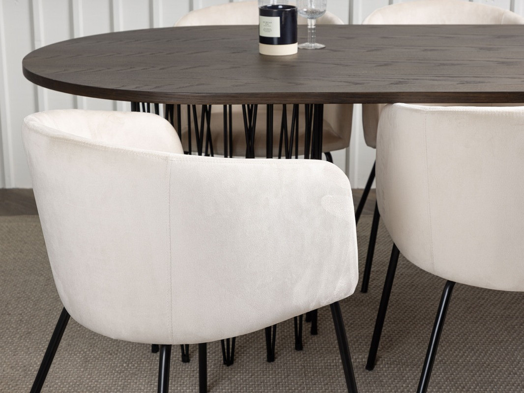 Étkezőgarnitúra Dallas 4063 (Krém + Fekete)