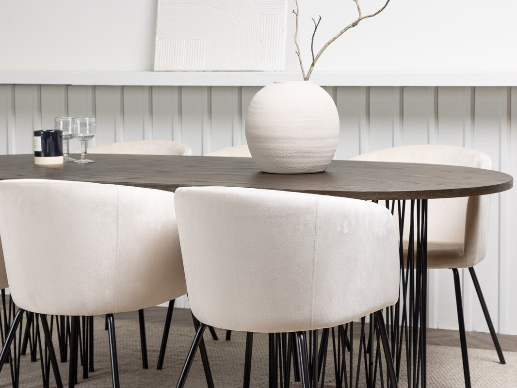 Étkezőgarnitúra Dallas 4063 (Krém + Fekete)