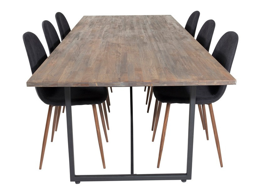 Étkezőgarnitúra Dallas 4076 (Fekete + Dió)