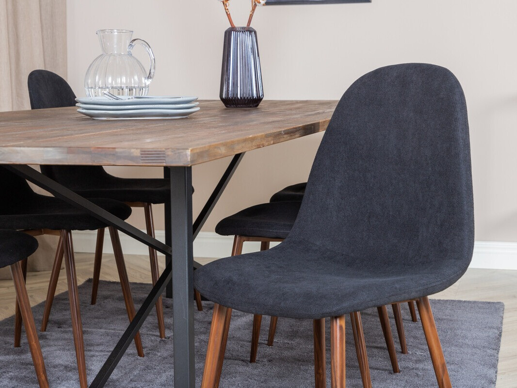 Étkezőgarnitúra Dallas 4076 (Fekete + Dió)