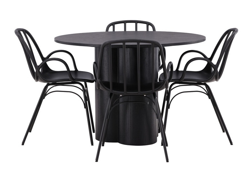 Étkezőgarnitúra Dallas 4077 (Fekete)