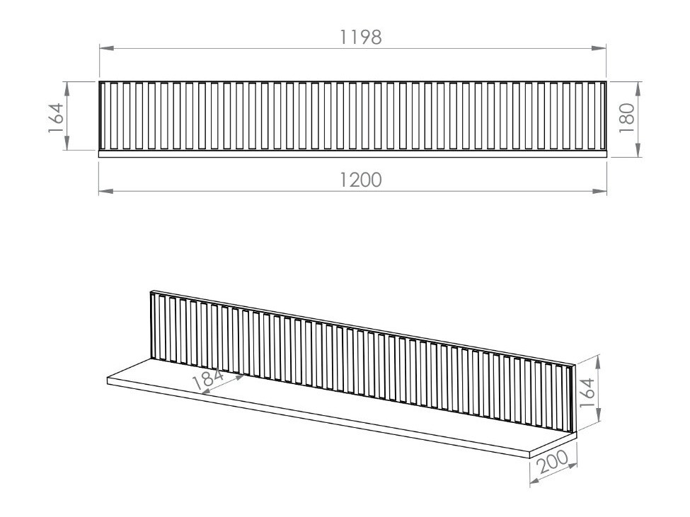 Fali polc Marmeli 108