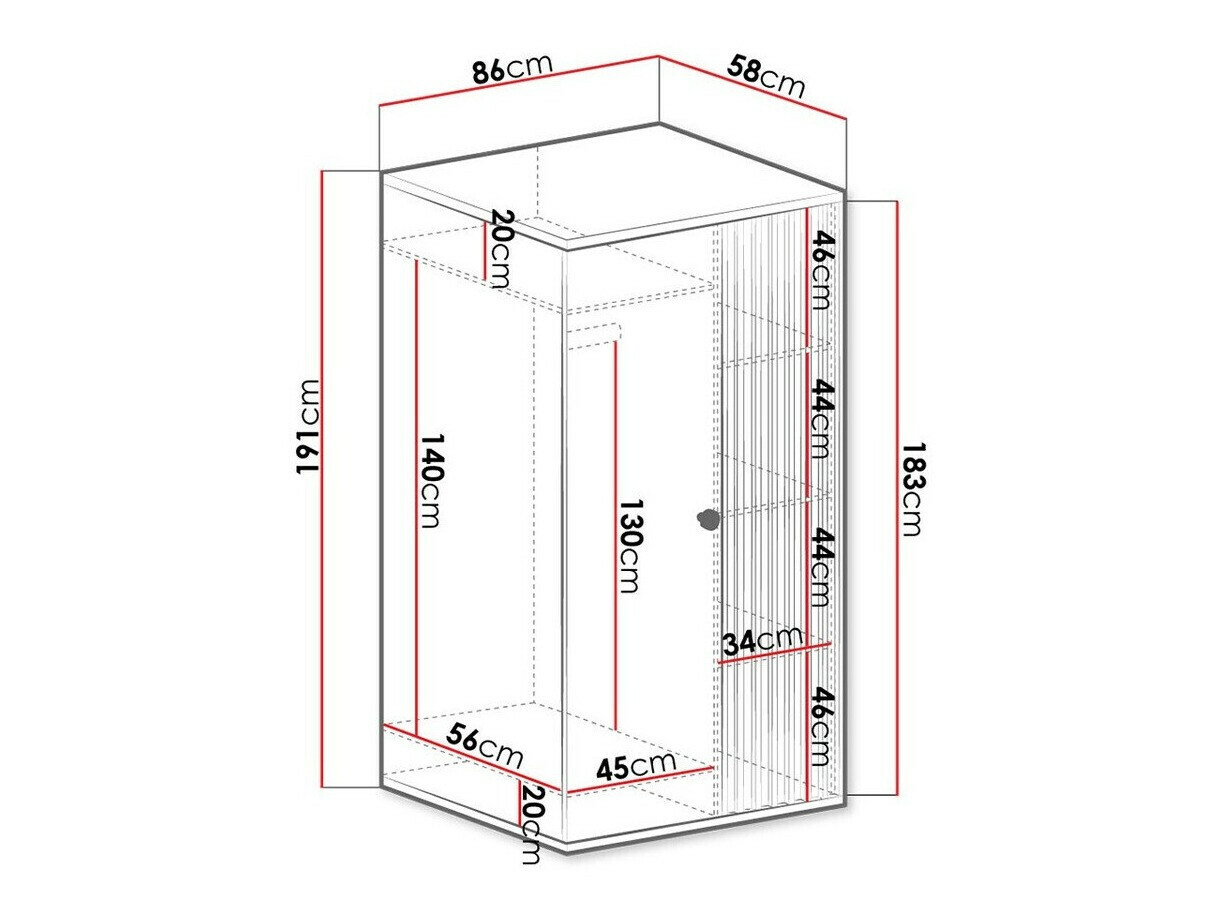Gardróbszekrény Venmava 100