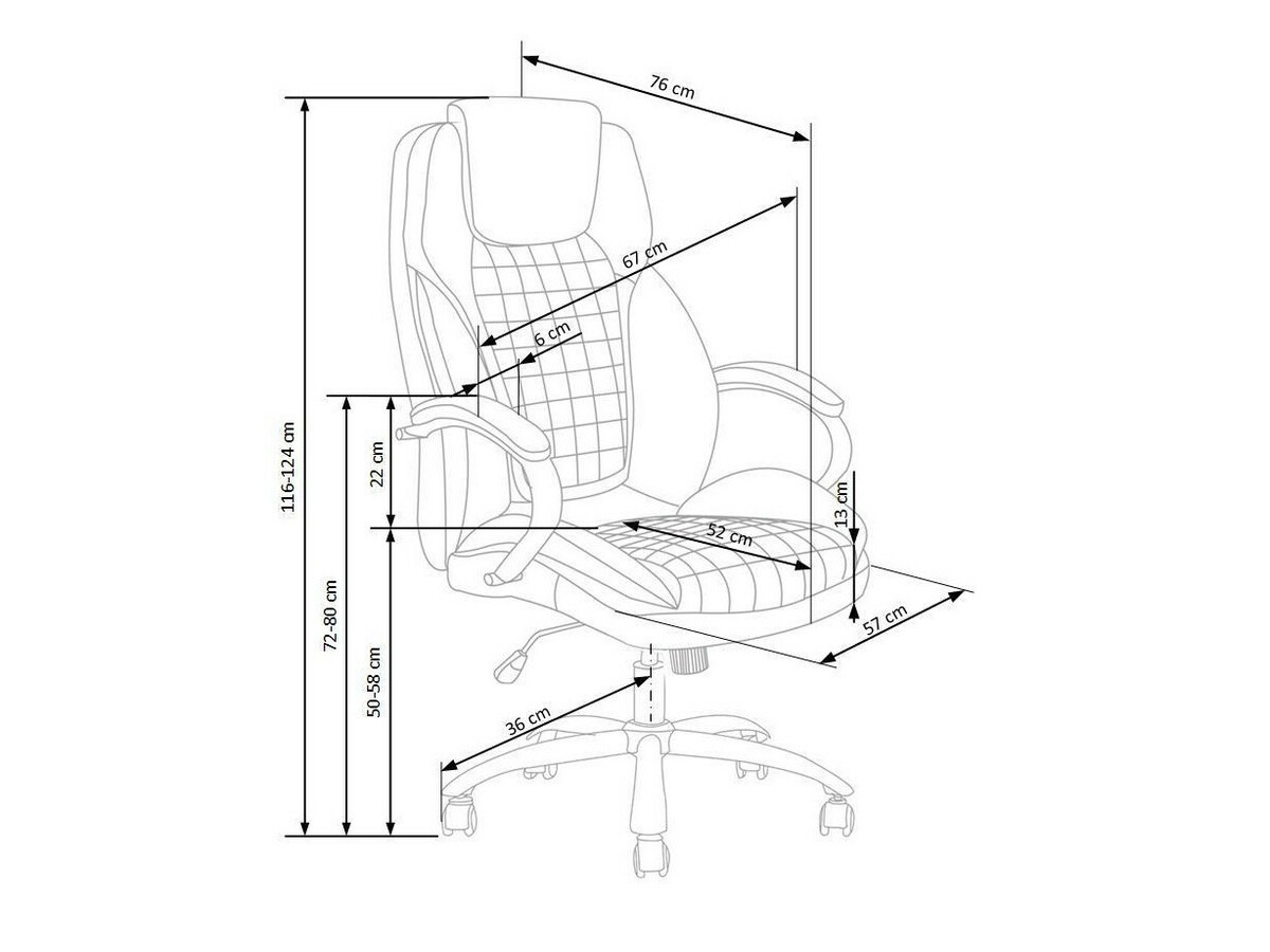 Irodai szék Houston 1387 (Szürke)