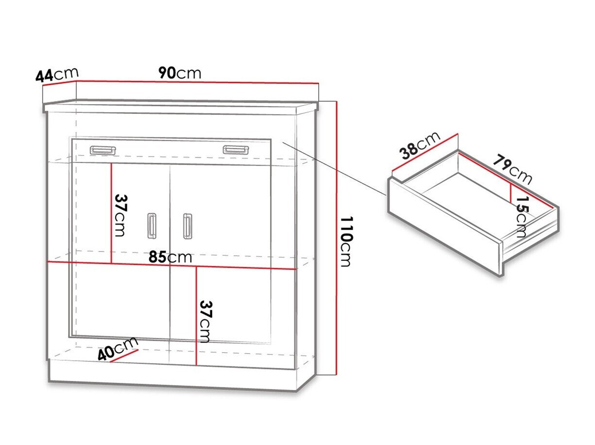 Komód Lircava 101 (Lefkas tölgy)