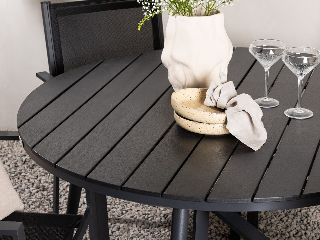 Asztal és szék garnitúra Dallas 4088 (Fekete)