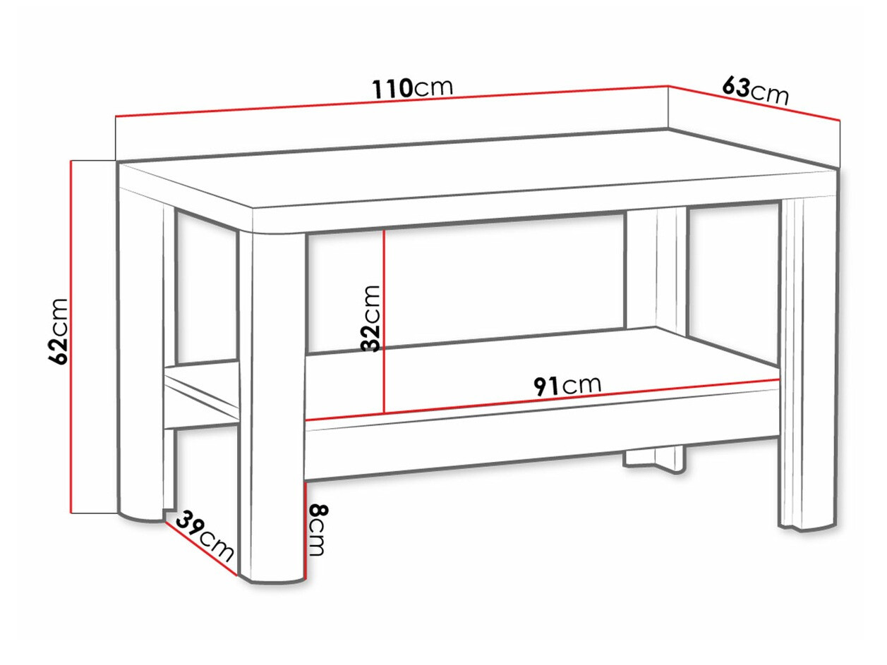Dohányzóasztal Etrmona 112