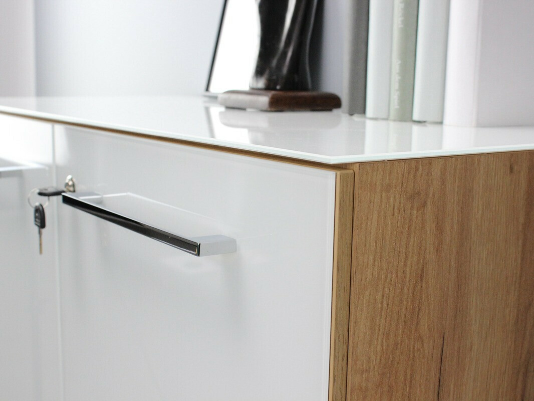 Görgős konténer Catcamu 101 (Fényes fehér + Navarra tölgy)