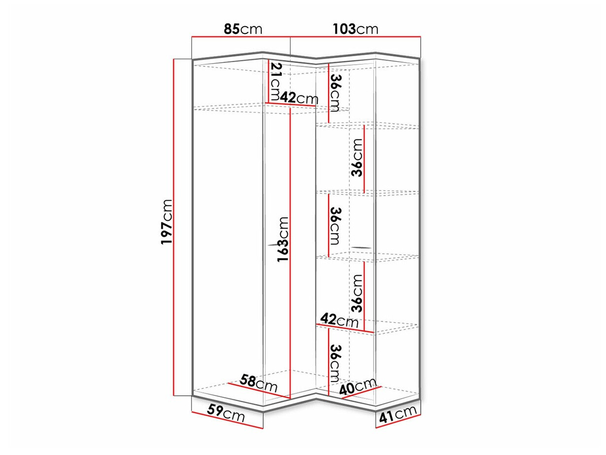 Sarokszekrény Etrmoni 110