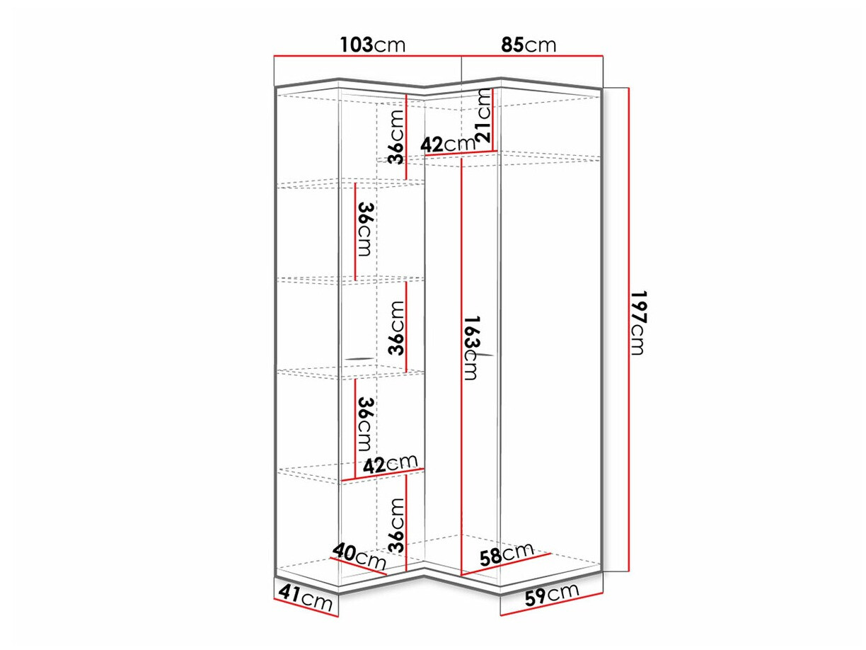 Sarokszekrény Etrmoni 110