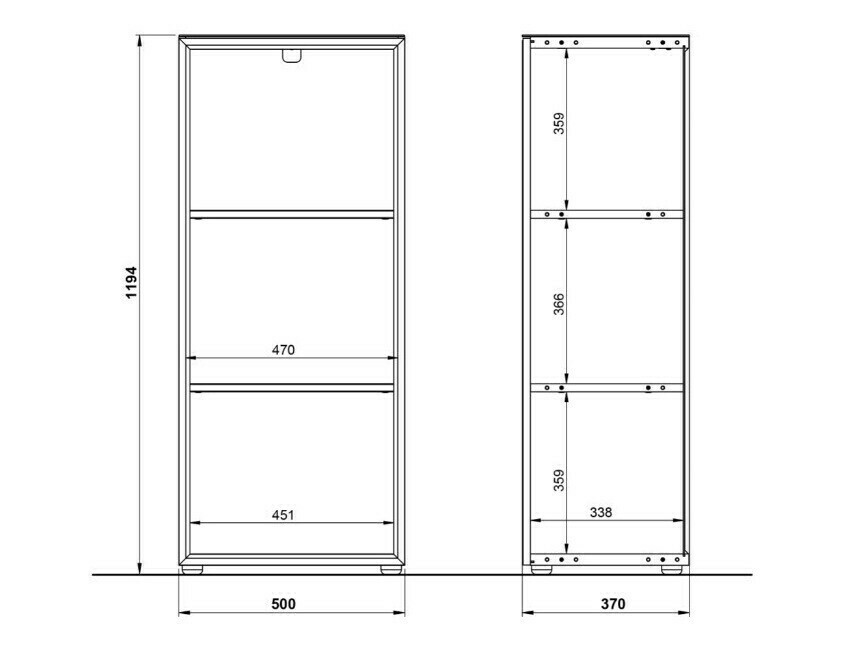 Könyvespolc Catcamu 103 (Fényes fehér)