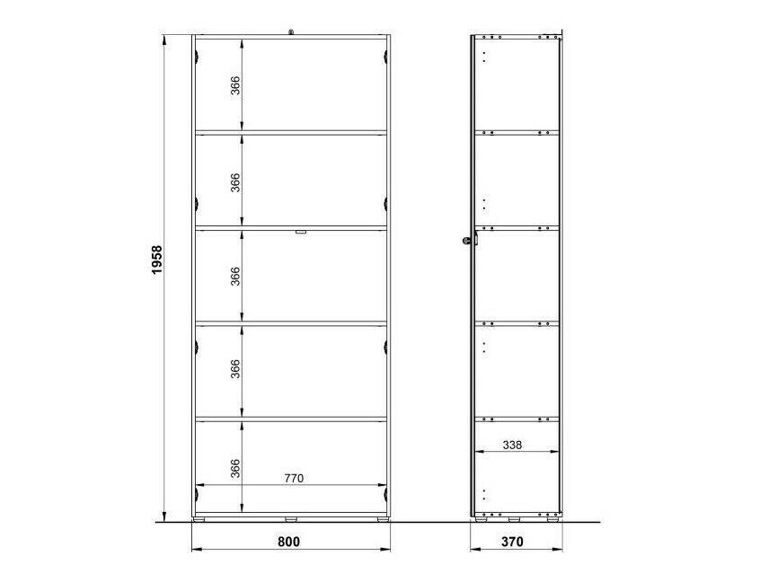 Könyvespolc Catcamu 104 (Fényes fehér)