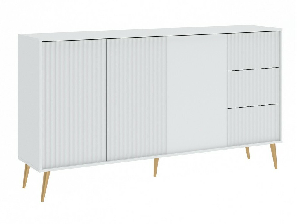 Komód Cirferi 102 (Fehér + Aranysárga)