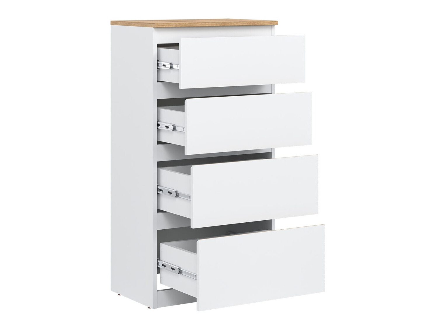 Komód Catelbi 103 (Fehér + Tölgy)