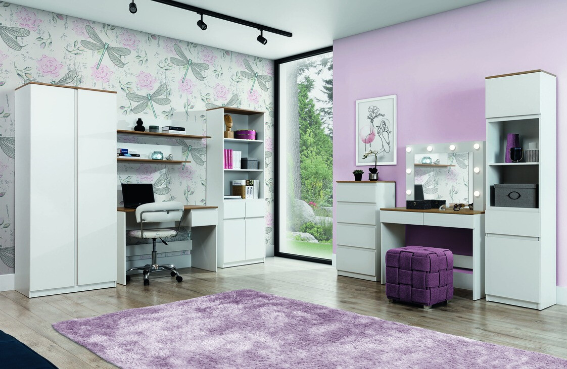 Komód Catelbi 103 (Fehér + Tölgy)