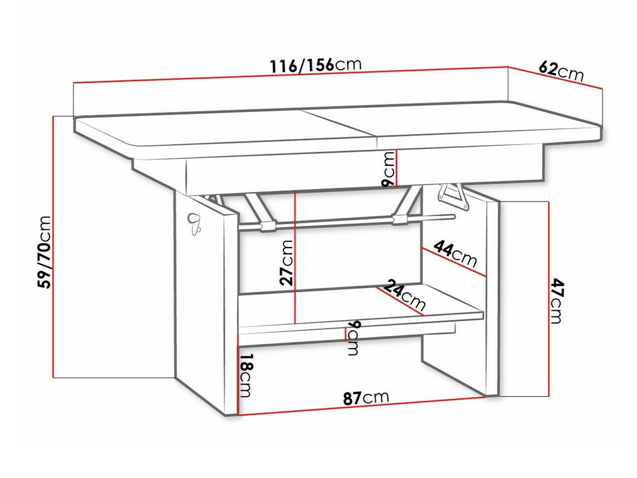 Transforming dohányzóasztal Stanton 108 (Triufel)