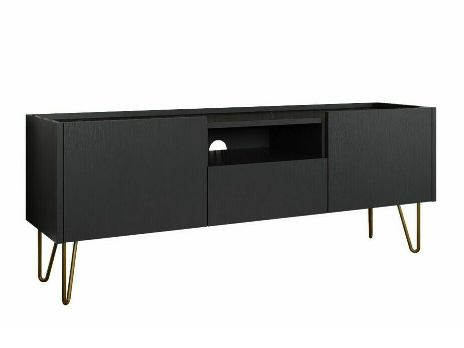 TV-állvány Levdale 103 (Grafit + Fekete márvány)