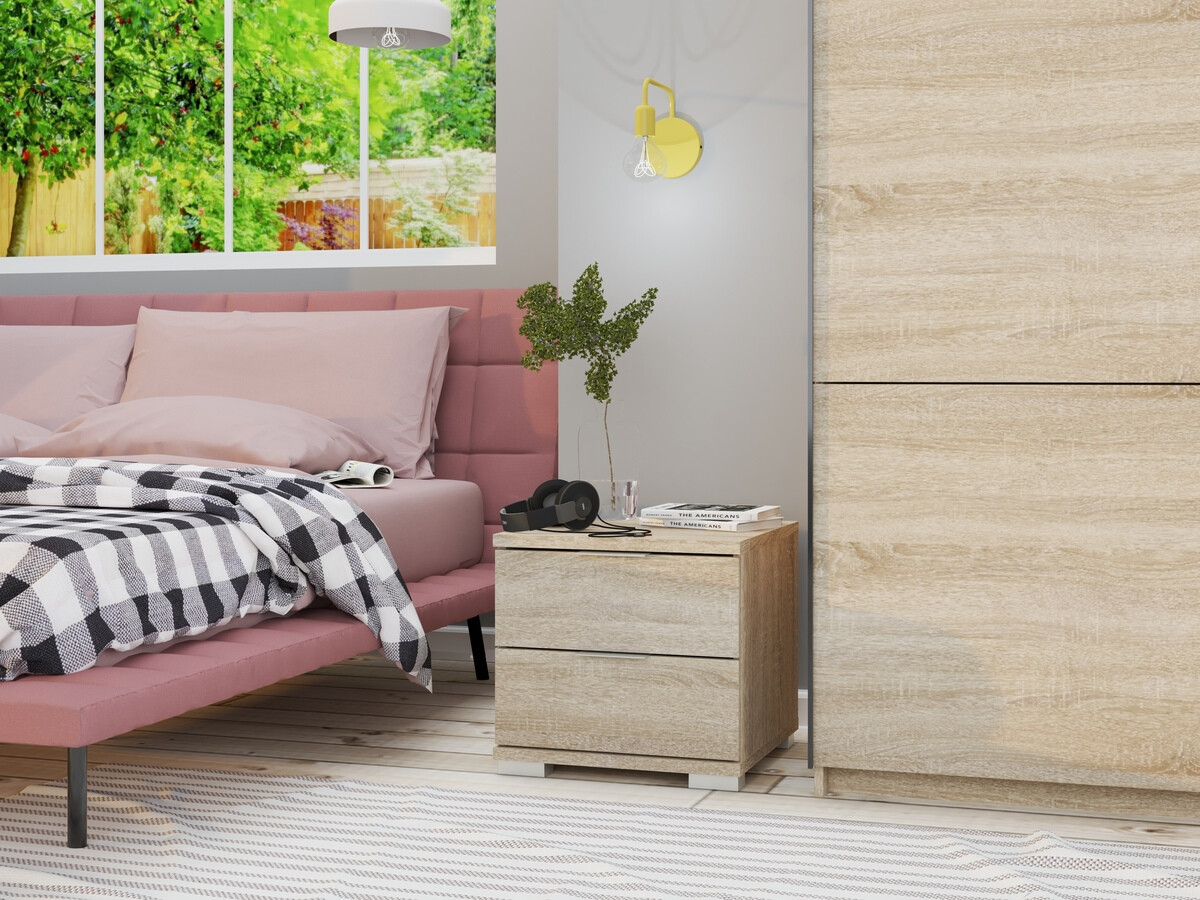 Éjjeliszekrény Bristol 177 (Sonoma tölgy)